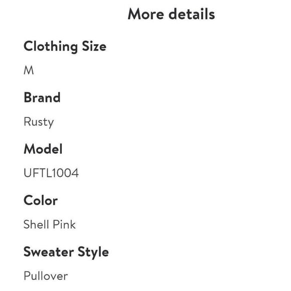 Rusty Women's Baller Hooded Fleece Hoodie Shell Pink Medium - Picture 6 of 7